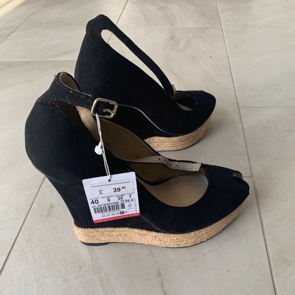 Zara open toe wedge platform shoe size 9 - Picture 2 of 5